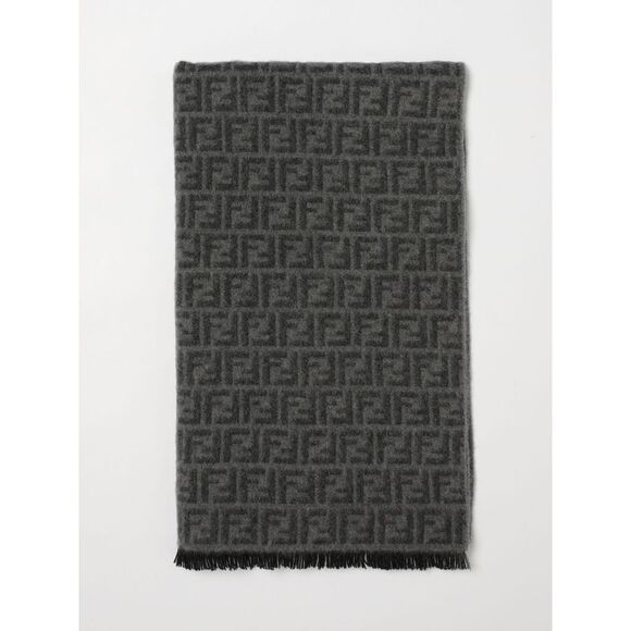 Fendi Scarf Men Charcoal